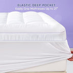 ABENE Full Size Dual Layer 3 Inch Memory Foam Mattress Topper, 2 Inch Gel Memory Foam Plus 1 Inch Down Alternative Pillowtop Mattress Pad Cover, Thick Soft Bed Topper Support for Back Pain