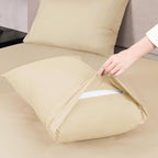Mejoroom Twin Sheet Set - Hotel Collection Twin Sheets - Bedding Sheets & Pillowcases with Deep Pocket Fitted Sheet, Breathable, Wrinkle & Fade Resistant - 3 Piece(Taupe)