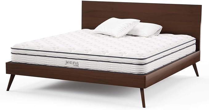 Modway MOD-7096-WHI Jenna 6" Innerspring Pillow Top King Mattress, White