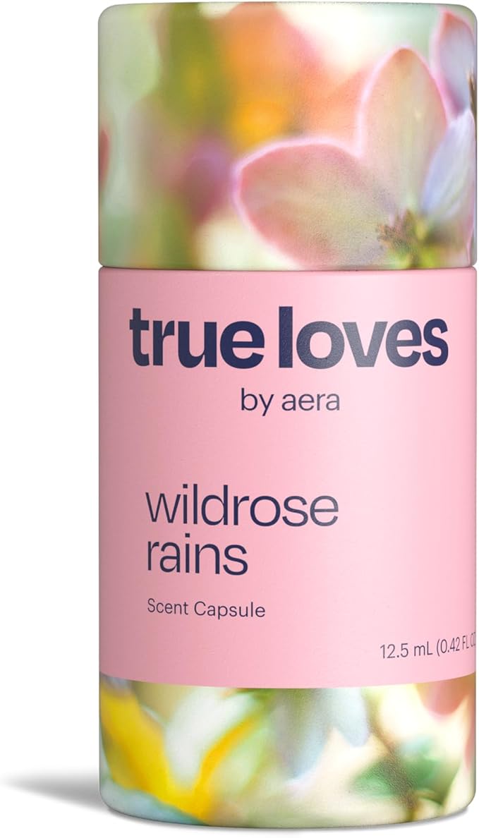 Aera True Loves Wildrose Rains - Deodorizing Home Fragrance Scent Refill for Pet Odor - Notes of Green Leaves, Rose Petal & Water Lily - 12.5mL - For Use With Aera Diffuser (Sold Separately)
