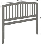 AFI Richmond Queen Size Headboard with Attachable Charger in Grey