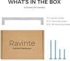 Ravinte 25 Pack 7-1/2 Inch Kitchen Square Cabinet Handles Satin Nickel Pulls Brushed Nickel Kitchen Cabinet Hardware Handles for Cupboard Drawer Pulls