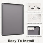24x30 Inch Black Matte Framed Bathroom Mirror for Wall, Rounded Corner Rectangle Vanity Mirror, Tempered Glass, Anti-Rust, Shatterproof (Horizontal/Vertical)
