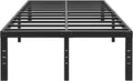 ALDRICH 18 Inch Metal King Size Bed Frame - Black Basic Steel Slats Platform, Easy Assembly Heavy Duty Noise Free Bedframes, No Box Spring Needed