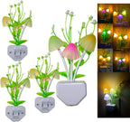 AUSAYE 4 Pack Plug in Night Light, Color Changing Mushroom Light LED Nightlights with Smart Dusk to Dawn Sensor for Kids, Adults, Bedroom, Bathroom,Hallway, Stairs, Kitchen