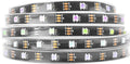 BTF-LIGHTING WS2812B IC RGB 5050SMD Pure Gold Individual Addressable LED Strip 16.4FT 150LED 30Pixel/m Flexible Full Color IP67 DC5V for DIY Chasing Color Project(No Adapter or Controller)