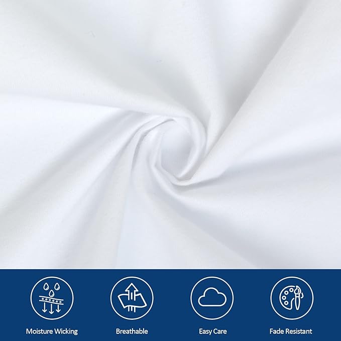 Moonsea Extra Deep Pocket Air Mattress White Sheets Twin Size - 3Pcs Side Storage Pocket Fitted Sheet & Pillowcase Twin Deep Pocket Sheet Sets Easily Fits for Kids 16in to 24in Pillow Top Air Bed