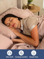 Extra Deep Full Sheet Set - 6 Piece Breathable and Cooling Sheets - Hotel Luxury Bed Sheets Set - Easy & Secure Fit - Soft, Wrinkle Free and Comfy Sheets Set - Mauve Sheet Set with Extra Deep Pockets