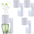 4 PCS Wall Fragrance Plug in with Night Light and Oil Diffuser Plug with Upgraded Fragrance Concentration Control, Compatible with Bath and Body Works WallFower for Home, White
