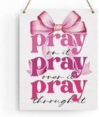 Pink Room Decor Christian Wall Decoration Bedroom Decor for Teen Girls Pink Dorm Room Decoration Bible Verses Wall Decor for Women Gift, Wooden Sign Wall Art Easter Decoration for Farmhouse Home Porch Bedroom Office