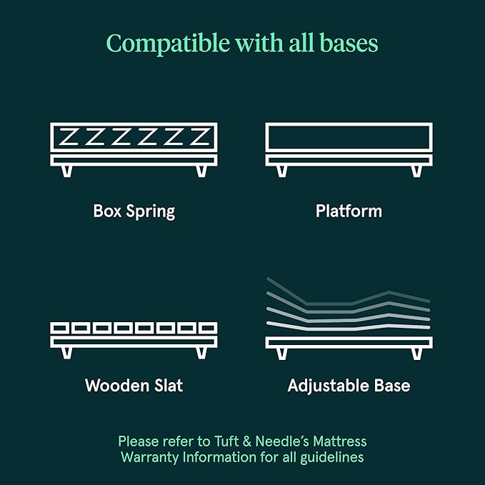 Kin By Tuft & Needle Firm 6" Queen Adaptive Foam Mattress in a Box, Cooling Pressure Relief, Balanced Support, 100 Night Trial, Fiberglass-Free, CertiPUR-US, 10-Year Limited Warranty