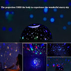 Borelor Star Night Light for Kids, 12 Color Changing Lights Modes with USB Cable, 360°Rotating Moon Star Projector Desk Lamp for Bedroom Party Decor & Girls Birthday Gift (Purple)
