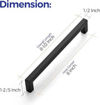 Ravinte 32 Pack 8 Inch Square Cabinet Handles Matte Black Pulls Drawer Kitchen Hardware for Cabinets Cupboard.