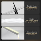 LED Strip Lights Warm White 3000K,32.8ft 110-120V Neon Rope Lights,Flexible Silicone Outdoor Waterproof Neon Strip Lights for Bedroom,Mirror,Kitchen Cabinet, Living Room,Halloween Decor