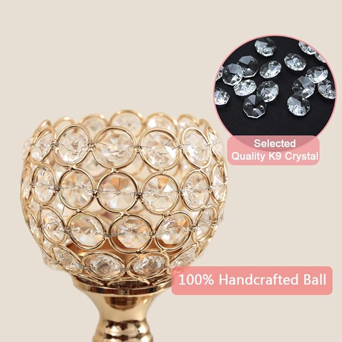 VINCIGANT Votive Candle Holders Pack of 2 for Modern Anniversary Celebration Halloween Wedding Coffee Table Decorative Centerpieces