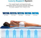 Active Era 21" Twin Air Mattress with Built-in Pump & Raised Pillow - Heavy Duty Puncture Resistant, Waterproof Blow Up Bed