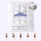 ABENE California King Size Mattress Topper for Back Pain Relief, Extra Thick Mattress Pad Pillowtop, Soft Plush Mattress Cover Bed Topper with Deep Pocket, Overfilled Down Alternative Filling, White
