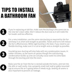BV Bathroom Exhaust Fan 110CFM - Bathroom Fan 1.2 Sones, 4" Duct Collar, Rooms Up to 110 Sq. Ft.| Energy-Saving Ventilation Fan - No Attic Access & Ultra-Quiet | Energy Star, HVI 2100 & UL Certified