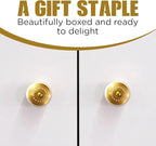 Perilla Home Set of 6 Gold Design Ceramic Knobs Decorative Round Knobs for Home Kitchen Cabinet Vintage Hardware Cupboard Door Dresser Wardrobe Drawer Pulls
