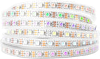 BTF-LIGHTING WS2812B IC RGB 5050SMD Pure Gold Individual Addressable LED Strip 16.4FT 300LED 60Pixel/m Flexible Full Color IP67 DC5V for DIY Chasing Color Project(No Adapter or Controller)