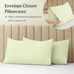 LuxClub 4 PC Sheet Set Bed Sheets Deep Pockets 16" Eco Friendly Wrinkle Free Cooling Machine Washable Hotel Bedding Silky Soft - Sage Green Full