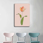 Metal Aluminum Signs Rose Flower Line Art Bedroom and Bathroom Wall Decoration 8x12inch Tin Sign