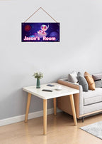 Personalized Universe Sign Astronaut Themed For Kids Room Door Art Décor for Little Man Cave,Custom Name Rocket Wall Decor Decorative Plate for Boys Room Girls Bedroom