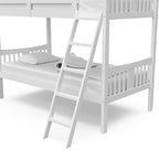 Storkcraft Caribou Bunk Bed Twin Over Twin Bunk Bed (White) - GREENGUARD Gold Certified, Twin Bunk Beds for Kids, Converts to 2 Individual Twin Beds, Bunk Beds for Kids