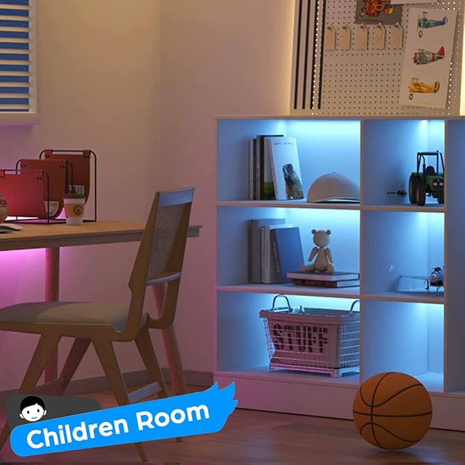 Battery Powered LED Strip Lights, Wireless RGB LED Strip Lights with 24 Keys Remote Control, 20 inch x 3 Pack for Kitchen Under Cabinet Lighting, Shelves, Under Counter, Closet, Cordless Click Light