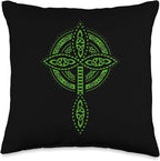 Nordic Scandinavian Legends Old Norse Mythology Celtic Cross Throw Pillow