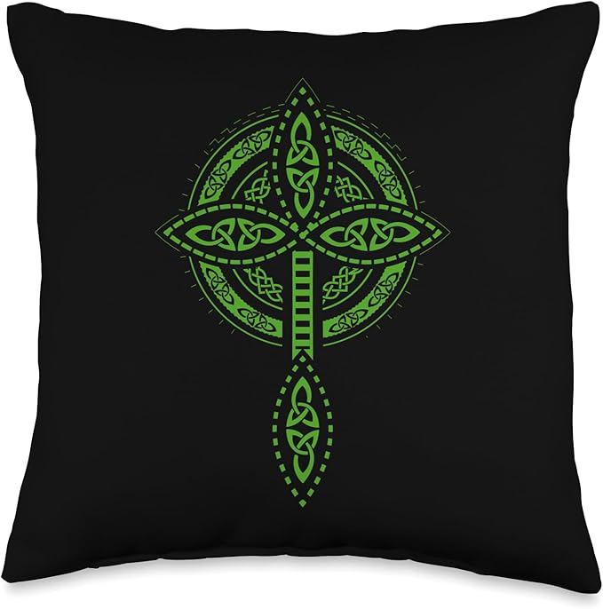 Nordic Scandinavian Legends Old Norse Mythology Celtic Cross Throw Pillow