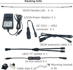 Litever Under Cabinet Lighting Kit, 6 PCS 20 Inches Flexible LED Strips, 24W, 1800 Lumen, Warm White 2700K. Suitable for Kitchen Counters Book Shelf Closet Showcase Workshop-(6-Strip-2700K)