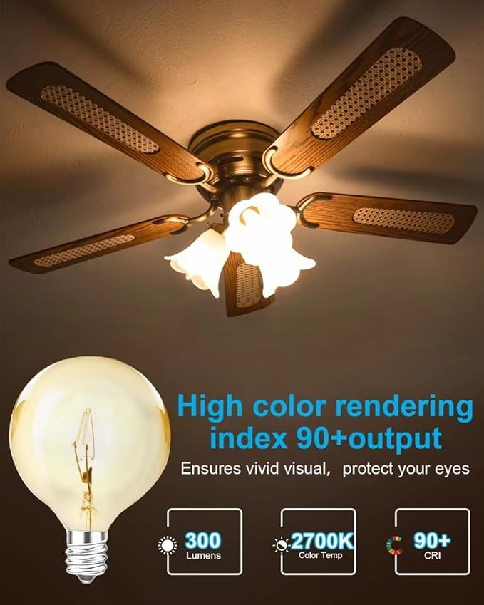 30 Watt G50 Wax Warmer Light Bulbs, Replacing Bulbs for Full Size Scentsy Warmers, E12 Base G16.5 Globe Clear Bulb for Candle Wax Warmer, Long Lifespan, 120 Volt (6 Pack)
