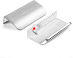 5 Pack 3 inch self Adhesive Cabinet pulls Silvery Finger pulls for cabinets Stick on Handles Concealed Cabinet Handles Edge pulls for cabinets Drawer Pull Seam Drawer Handles Flat pulls