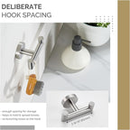 Angle Simple Towel Hook for Bathroom, SUS 304 Stainless Steel, Double Hand Towel Coat Holder for Wall, Brushed Nickel