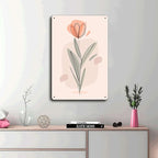 Metal Tin Signs Elegant Floral Prints for Home Decor Bedroom and Bathroom Wall Decoration 8x12inch Tin Sign