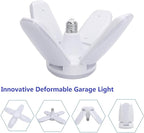 (8 Packs) LED Garage Lights, 60W Trilights Ceiling, High Low Bay Deformable Adjustable 4 Led Light Bulbs 6000LM 6000K, Screw in Tribright Garage Lighting Fixture,CRI80 Daylight