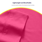 6 Piece Bed Sheet Set, Queen, Fuschia