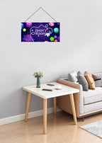 Personalized Outer Space Sign For Little Man Cave Stars Sign For Boys Bedroom Custom Name Science Fiction Theme Kids Room Baby Nursery Door Plaque Wall Art Decor