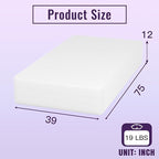 PayLessHere 12 Inch Bamboo Charcoal Cooling Gel Memory Foam Mattress in a Box/Medium-Firm Mattress/Fiberglass Free/Pressure Relief & Temperature Regulation/CertiPUR-US Certified,White Twin