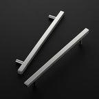 Ravinte Brushed Nickel Cabinet Handles 5 Pack 7-1/2 inch Satin Nickel Square Cabinet Pulls Silver Hardware for Kitchen Cabinets 10 inch Overall Length Stainless Steel Drawer Pulls