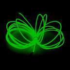 MaxLax EL Wire Green, 16.4ft/5m Portable Battery Pack Neon Light Strip 360° Cuttable Glowing Rope Lights for Parties, Halloween, DIY Decoration