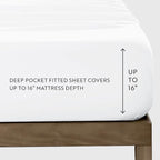 Linen Market Brushed Microfiber Queen Sheet Set 4 Piece – Oeko-TEX Certified Ultra Soft & Wrinkle-Free - 16" Deep Pocket Sheets - Easy Care Queen Size - Gold