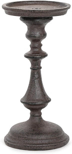 Sungmor Rustic Cast Iron Pillar Candle Holder, 7.8" Tall Vintage Candlestick Holders, Table Centerpiece Metal Candle Holder, Farmhouse Candle Stand for Fireplace Shelf Home Decor