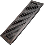 4x14 Inches Heavy Duty Walkable Floor Register - Easy Adjust Air Supply Lever Decorative Floor Vent Covers, Boston Design Vent Covers for Home - Oil Rubbed Bronze