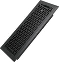 4x12 Inches Heavy Duty Walkable Floor Register - Easy Adjust Air Supply Lever Decorative Floor Vent Covers - Boston Design Vent Covers for Home - Matte Black