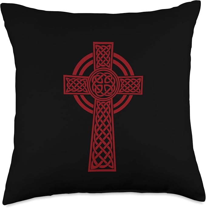 Nordic Scandinavian Legends Old Norse Mythology Celtic Cross Throw Pillow