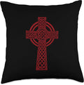 Nordic Scandinavian Legends Old Norse Mythology Celtic Cross Throw Pillow