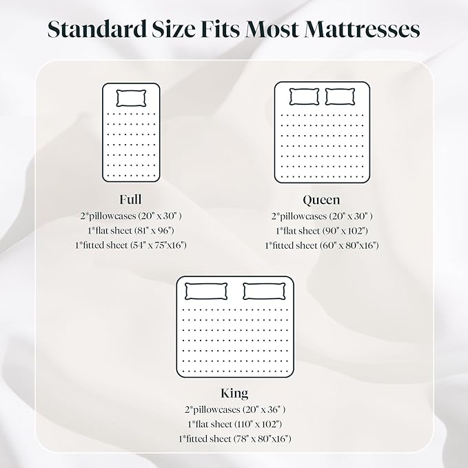 LuxClub King Size Sheets Set, 100% Rayon Derived from Bamboo Cooling Sheets, Breathable & Soft Deep Pocket Up to 16", Hotel Luxury Silky Sheets King Size, White