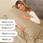 Twin Size 3 Piece Sheet Set - Comfy Breathable & Cooling Bed Sheets Set - Hotel Luxury Bedding for Women, Men, Kids, Teens, Boys & Girls - Deep Pockets, Ultra-Soft and Wrinkle Free - Oeko-Tex - Beige